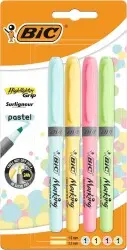 Bic Marking Highlighter Grip Pastel 4 Renk