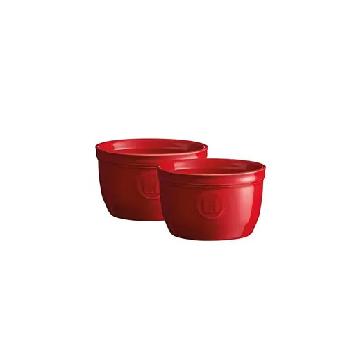Emile Henry Fırın Kabı Ramekin No.9 Burgundy 2´li Seti Kırmızı/burgundy
