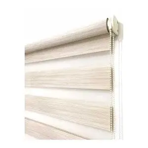 Kidmex Sütlü Kahve Ithal Bambu Stor Zebra Perde Etek Dilimsiz 180x180 cm