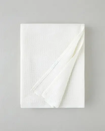 Modern Grid Çift Kişilik Pike 180x220 cm Ekru