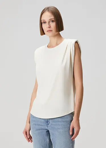 Ekru Kolsuz T-shirt
