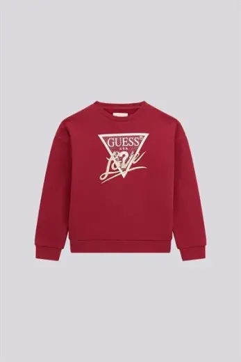 Guess Kız Çocuk Baskılı Sweatshirt