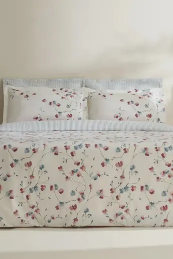 Karaca Home Lilian %100 Pamuk 120 Tel Çift Kişilik Nevresim Takımı Pembe