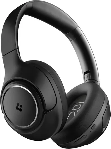 Spigen Audio Kulak Üstü P10 Bluetooth Kablosuz Kulaklık - ANC Pro Aktif Gürültü Engelleme & 40 mm Titanyum Sürücü & 60 Saat & ENC 5 Mikrofon & Şeffaf & Gaming Mod Siyah - ASD09691 (Spigen TR Garantili)