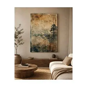 Mgi Design Premium Kanvas Tablo Renkli Ağaç Soyut Manzara Dekoratif Tablo 70 X 100 Cm Mgi | Modern Duvar Dekoru | Salon, Yatak Odası Ve Ofis İçin | Sanatsal Ev Dekorasyonu 35x50 cm