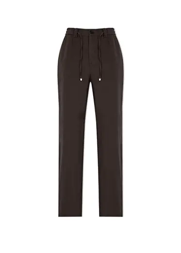 Giorni III Kahverengi Keten Düz Paça Relaxed Fit Erkek Jogger Pantolon