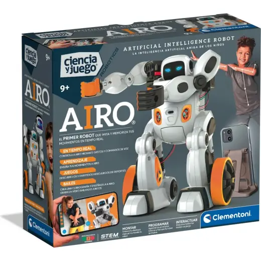 Die Grup Clementoni Aıro Robot Yapay Zeka - Çocuklar Için Eğitici ve Özelleştirilebilir Oyuncak, Hareket ve Sesli Tanıma ile Etkileşimli, 8 Yaşından Itibaren - 55513