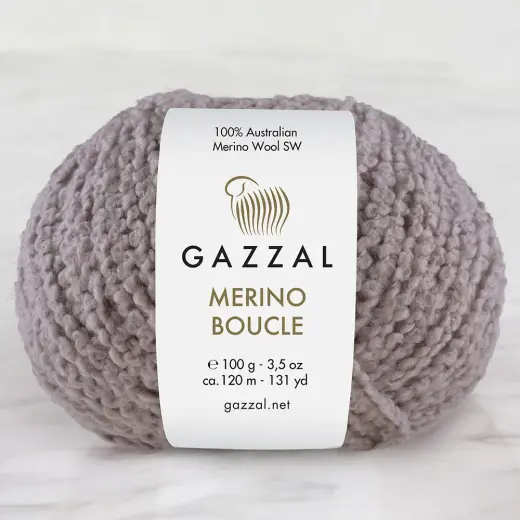 Gazzal Merino Boucle Vizon El Örgü İpi- 3762