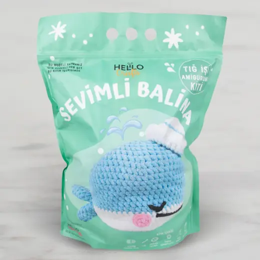Hello Crafts Softie Amigurumi Kiti - Sevimli Balina - HSKA-01