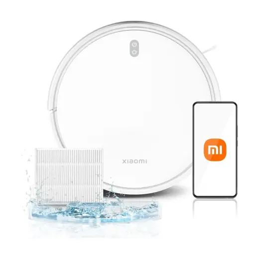 Die Grup Xiaomi E12 Silme Fonksiyonlu Robot Süpürge, 2'si 1 Arada, 4000 Pa Emiş Gücü, Uygulama Kontrolü, 110 Dakika Çalışma Süresi, Süper Ince Elektrikli Süpürge Robotu, Halı, Hayvan Tüyü Sert Zeminler, Google