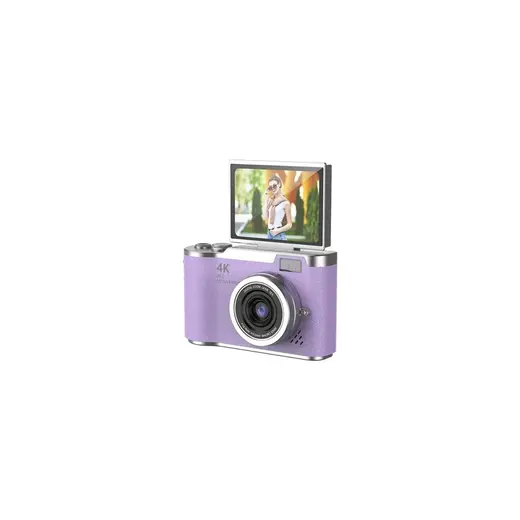 Vothoon 4K Dijital Retro Video Kamera 48MP 18X Zoom Flaşlı (32 GB) Kart Dijital Vlog Fotoğraf Makinesi TÜRKÇE