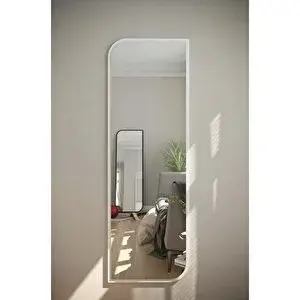 Nysamo 150 Cm Beyaz Çapraz Oval Duvar Salon Antre Hol Koridor Mutfak Banyo Ofis Aynası