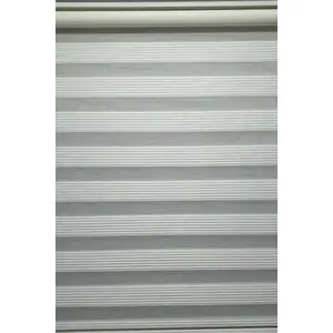 Özel Jaluzi Beyaz Dar Piliseli Zebra Perde 160x180 cm