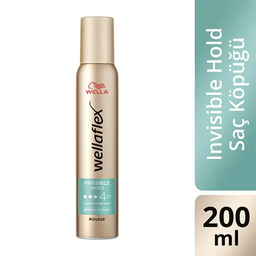 Wella Wellaflex Invisible Hold Görünmez Tutuş Sağlayan Saç Köpüğü Extra Strong Hold 200 ml - 4/5 Hold