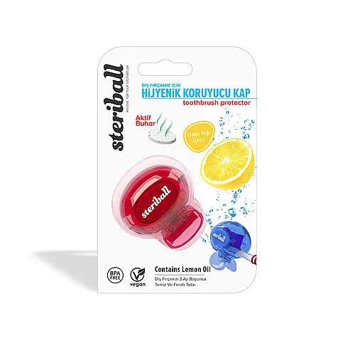 Steriball Kids Diş Fırçası Koruyucu Kap Kırmızı