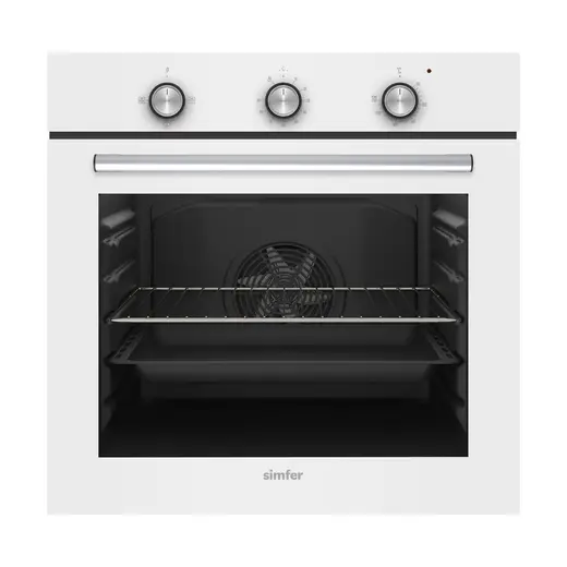 Simfer SB8202 Diamond 4 Programlı Beyaz Cam Power Turbo Ankastre Fırın