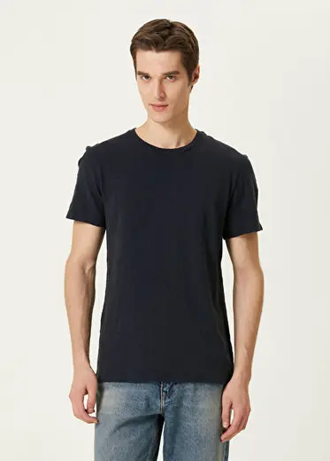 Bysapick Lacivert Basic T-shirt