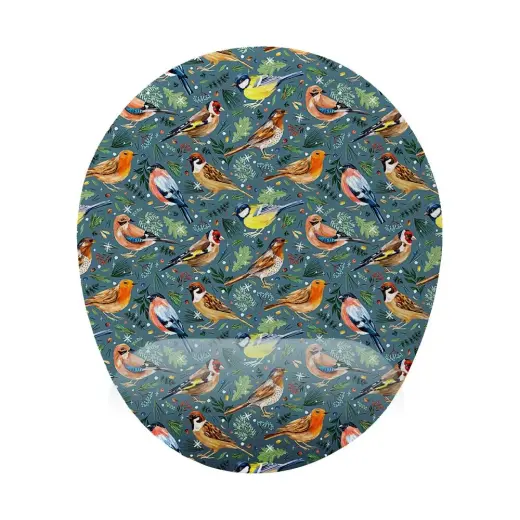 Kuş Desenli Bilek Destekli Mouse Pad
