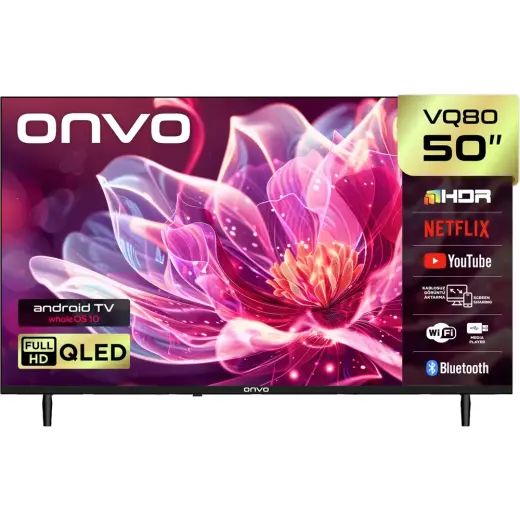 Onvo 50VQ80F2FA 50'' 127 Ekran Uydu Alıcılı Full HD WhaleOS QLED TV