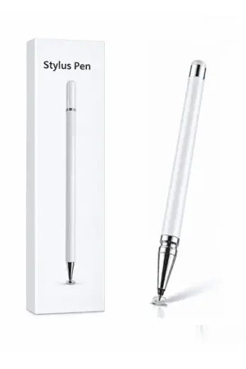 Redmi Note 12 S Uyumlu Dokunmatik Stylus Kalem Disk Uçlu Hassas Beyaz Tablet Telefon Çizim Kalemi