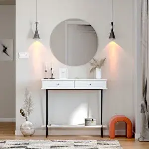 Adore Mobilya Elite Ayna - Siyah 77x77x2 Cm