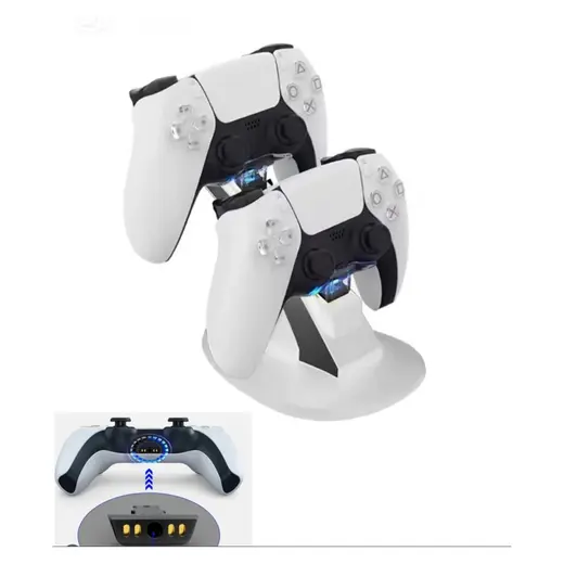 Comse Ps5 Dualsense Joystick Şarj Standı Işıklı Şarj Istasyonu Beyaz HBP-256