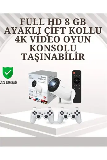 Mey İthalat® Taşınabilir Çok Fonksiyonlu Projeksiyon – Oyun, Sunum, Netflix ve Eğitim İçin