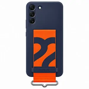Samsung Galaxy S22 Plus Silicone with Strap Telefon Kılıfı Lacivert