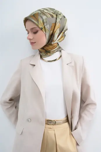 Armine Saf İpek Twill Eşarp 9503D 05