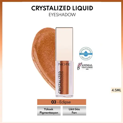 Note Crystalized Liquid Eyeshadow Göz Farı 03 Eclipse