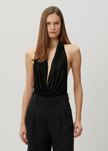 Siyah Drapeli Body
