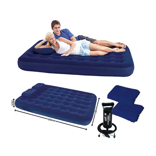 Bestway Çift Kişilik Şişme Yatak Kamp Yatağı +pompa+2 Yastık 67374
