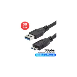 Usb3.0 Taşınabilir HDD Hard Disk Harddisk Kablosu, Micro USB -B, 5 Gbps High Speed, 30 cm 1