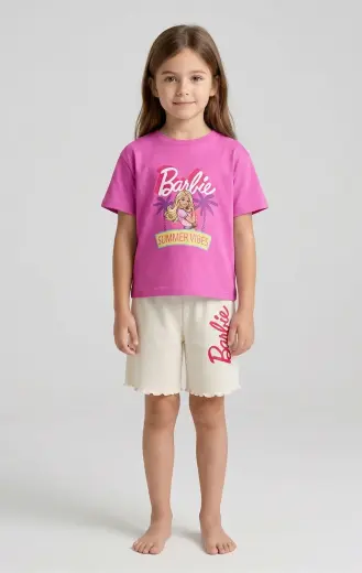 Barbie tişört ve şort takım