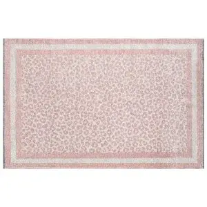 Vivense Moretti Nordi Leopar Desenli Makine Dokuma Halı, Pembe, 155x230