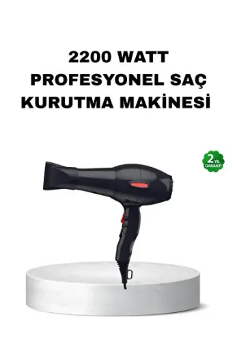Profesyonel Saç Kurutma Makinesi – Ac Motor, Soğuk Üfleme, 2 Hız Kademesi