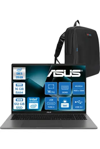 Vivobook S16 S3607VA Core I5 13420H Ddr5 16GB 512GB SSD Freedos 16" 300NITS Wuxga IPS 144HZ RP076F01