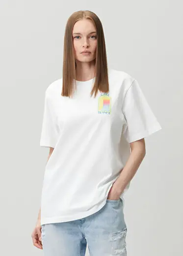 Beyaz Logolu T-shirt