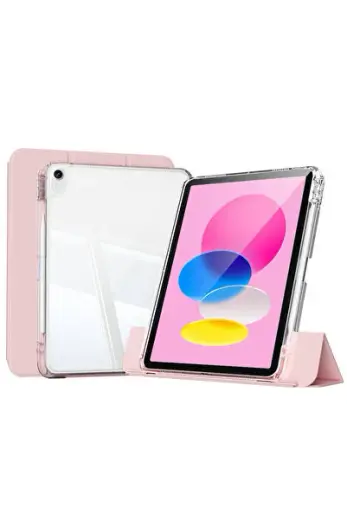 Apple iPad 11.nesil A16 11inç/10.nesil 10.9inç Kılıf Kalem Bölmeli Akrilik Şeffaf Ayrılabilir Kapak