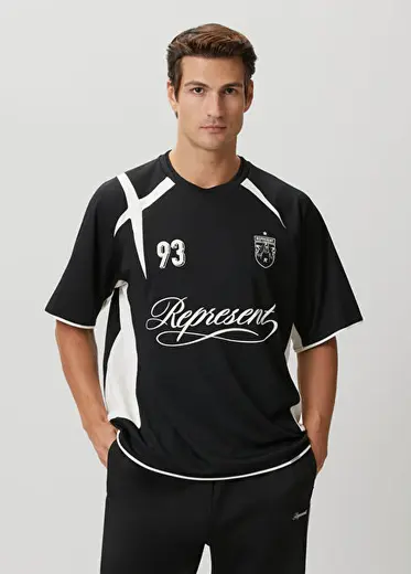 Star Football Siyah T-shirt