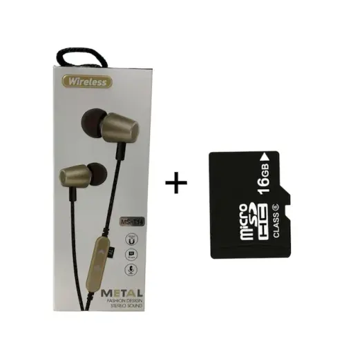 Platoon MS-T14 Bluetooth Kulak İçi Kulaklık MP3 Çalar + 16 GB Hafıza Kartı