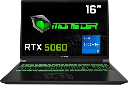 Monster Tulpar T6 V3.3.2 Intel Core i7 13700HX 32 GB RAM 1 TB SSD 8 GB RTX 5060 FreeDOS 16" FHD+ 165 Hz Oyun Bilgisayarı