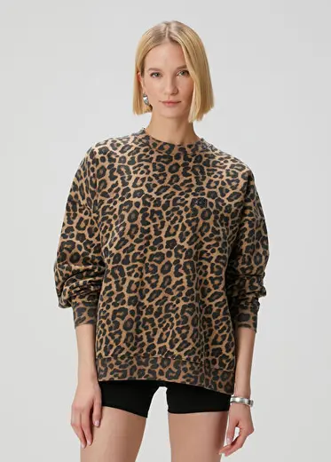 Miles Leopar Desenli Sweatshirt