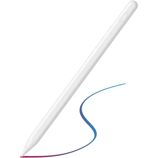 Fuchsia Apple iPad A16 Cip 11 Nesil 2025 Uyumlu Avuç Içi Algılamayan Eğimle Çizim Kalınlığı Değişen Stylus Kalem