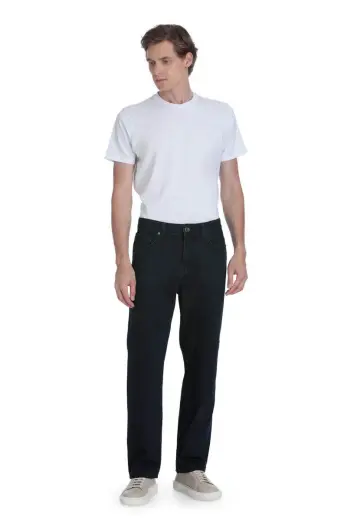 Lacivert Regular Fit 5 Cep Pamuklu Kot Pantolon