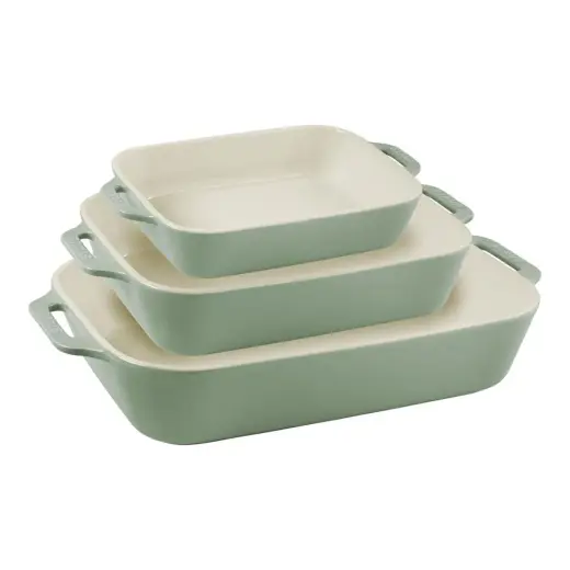 Staub Seramik 3 Parça Fırın Kabı Seti, Okaliptüs