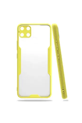 Realme C15 Kılıf Platin Silikon - Sarı