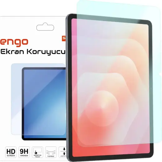 Engo Samsung Galaxy Tab S11 Ekran Koruyucu 9h Parlak Nano Şeffaf 11 Inç SM-X730 ile Uyumlu