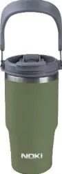 Noki T-0138 Tumbler Çift Ağızlıklı Çelik Termos Bardak 600 Ml - Soft Touch Yeşil