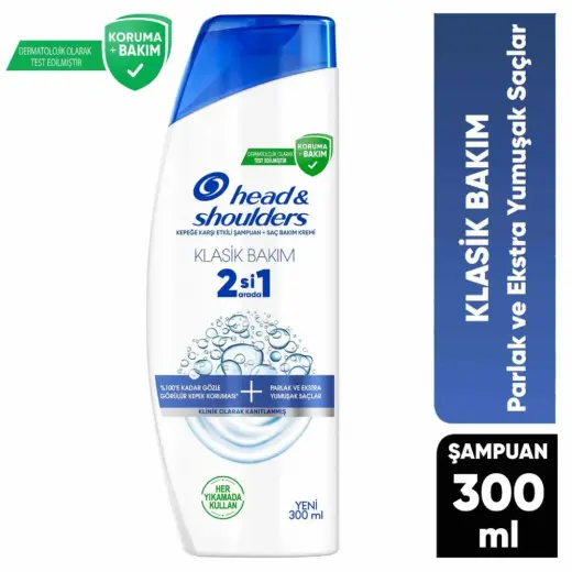 Head & Shoulders 2'si 1 Arada Klasik Bakım Kepek Karşıtı Şampuan 300 ml